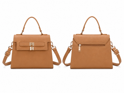Katalin Luxe Handtas met Slotdetail & Schouderriem