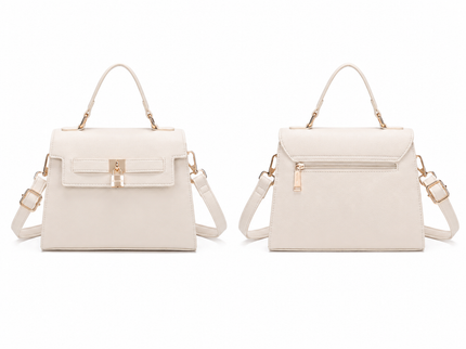Katalin Luxe Handtas met Slotdetail & Schouderriem